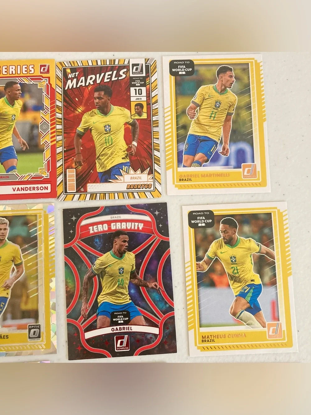 Brazil Soccer 12 Trading Cards Lot - World Cup 2026 Alisson Martinelli Endrik